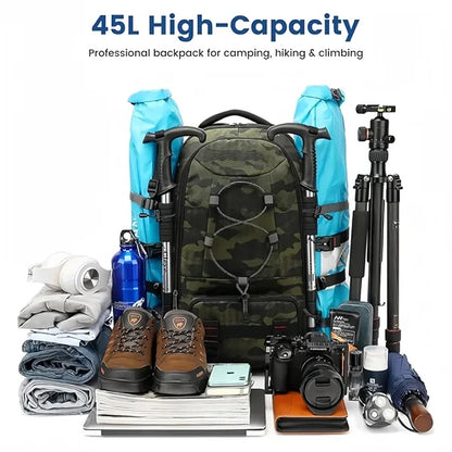 Large capacity waterproof hiking backpack for men and women