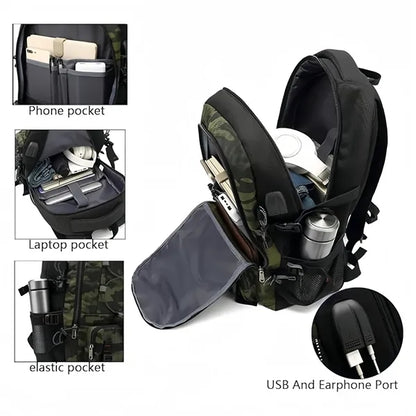Large capacity waterproof hiking backpack for men and women