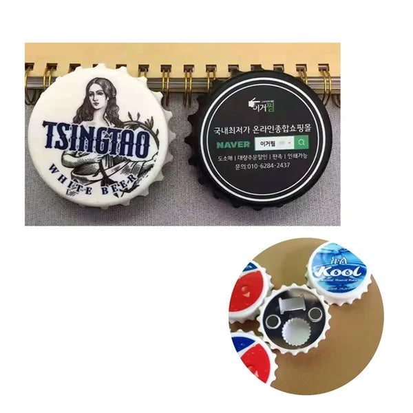 Magnetic Fridge Sticker Beer Cap Shape Bottle Opener