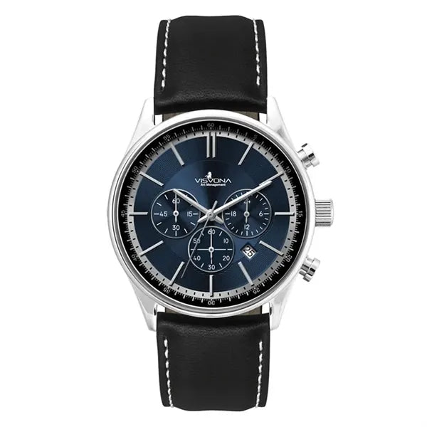 Unisex Watch Blue Sunray Dial Chronograph