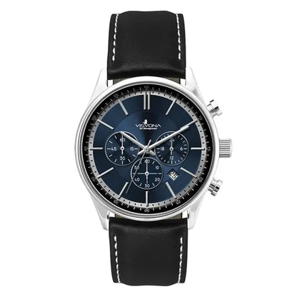 Unisex Watch Blue Sunray Dial Chronograph
