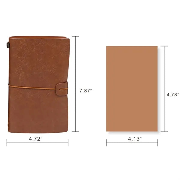 Leather Travel Refillable Diary Journal Notepad for Writing