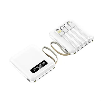 Portable LED Display Power Bank Charger Battery with Cables