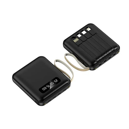 Portable LED Display Power Bank Charger Battery with Cables