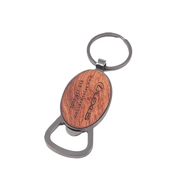 Wooden Bottle Opener Keychains