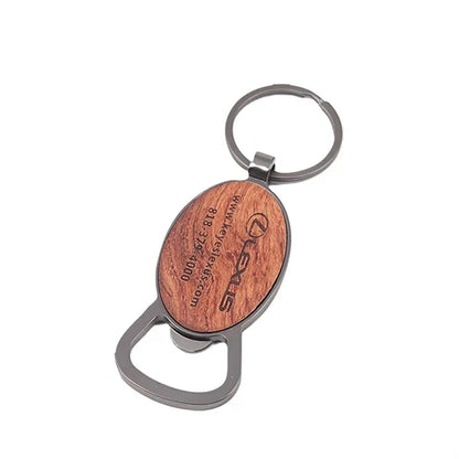 Wooden Bottle Opener Keychains