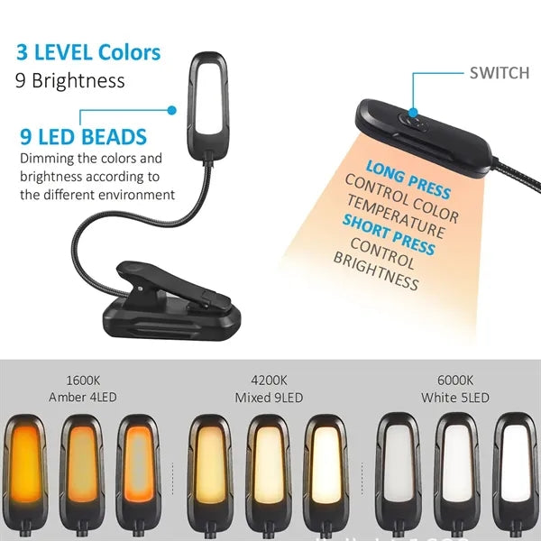 Flexible Gooseneck Rechargeable Book Light