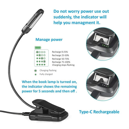 Flexible Gooseneck Rechargeable Book Light