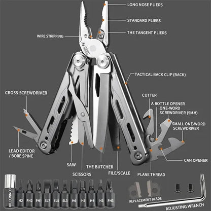 28 in 1 Folding Multitool Plier Multifunctional Hand Tool