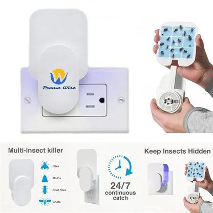 Plug-In Multi Insect Killer Lamp Fly Trap with 2 Glue Cards