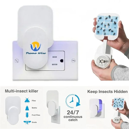 Plug-In Multi Insect Killer Lamp Fly Trap with 2 Glue Cards