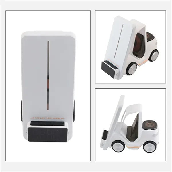 Forklift Shape Clock Wireless Charger with LED Light