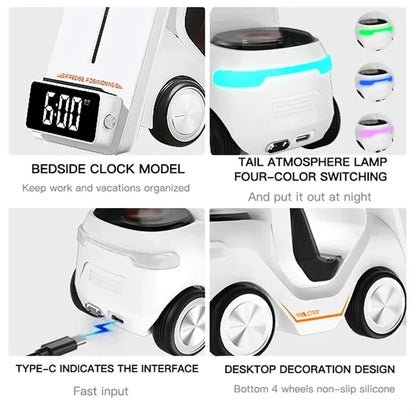Forklift Shape Clock Wireless Charger with LED Light