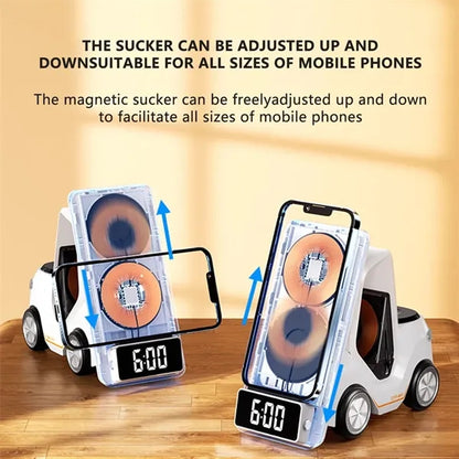 Forklift Shape Clock Wireless Charger with LED Light