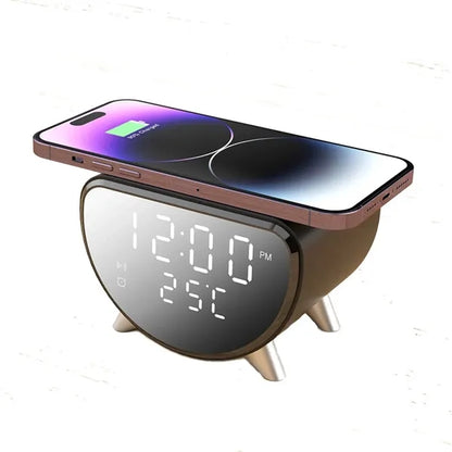 3 in 1 Wireless Charger Temperature Display Alarm Clock