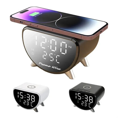 3 in 1 Wireless Charger Temperature Display Alarm Clock