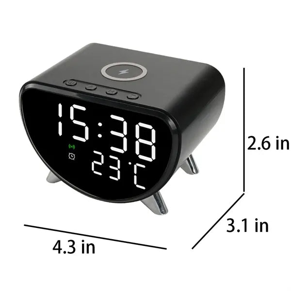 3 in 1 Wireless Charger Temperature Display Alarm Clock