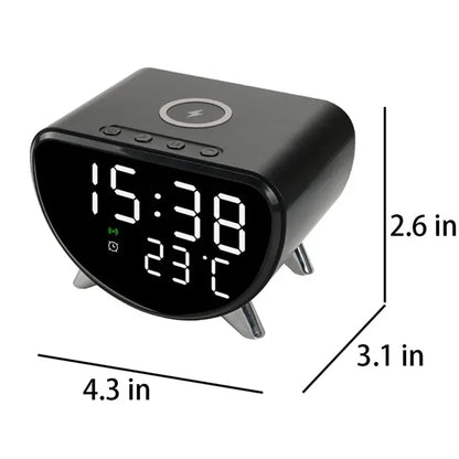 3 in 1 Wireless Charger Temperature Display Alarm Clock