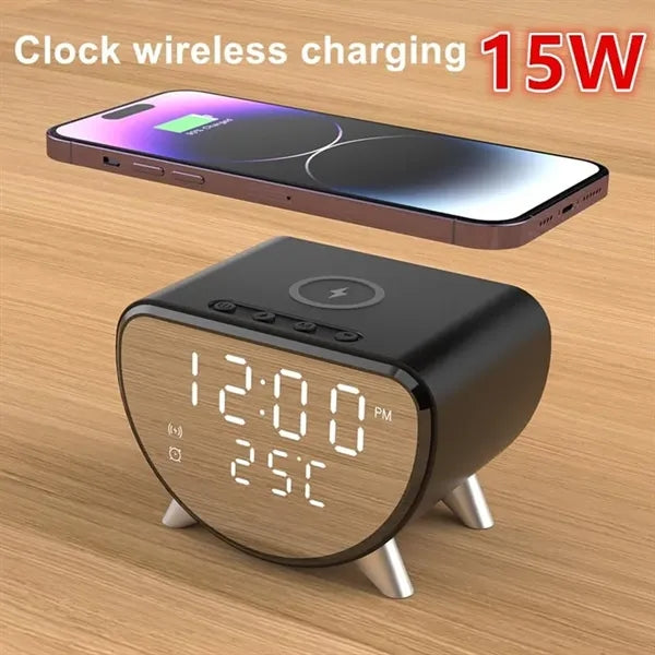 3 in 1 Wireless Charger Temperature Display Alarm Clock