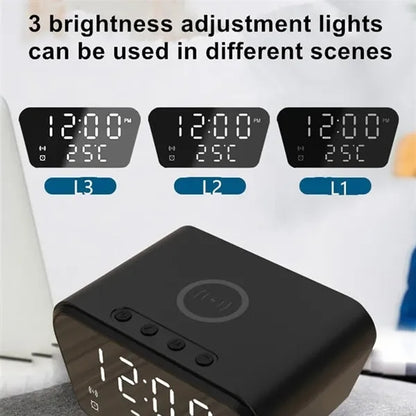 3 in 1 Wireless Charger Temperature Display Alarm Clock