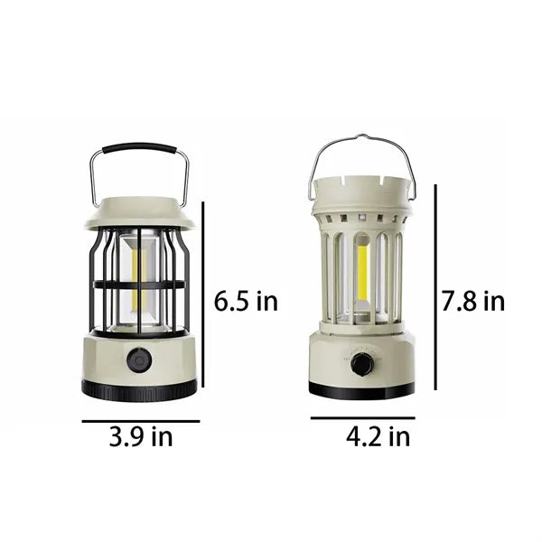 Retro Solar Powered Hanging Camping Horse Light COB Lantern
