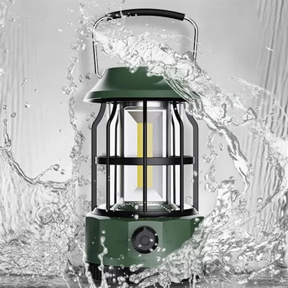 Retro Solar Powered Hanging Camping Horse Light COB Lantern