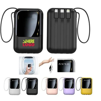 Portable Charger With Built In Cable