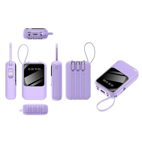 Portable Charger With Built In Cable