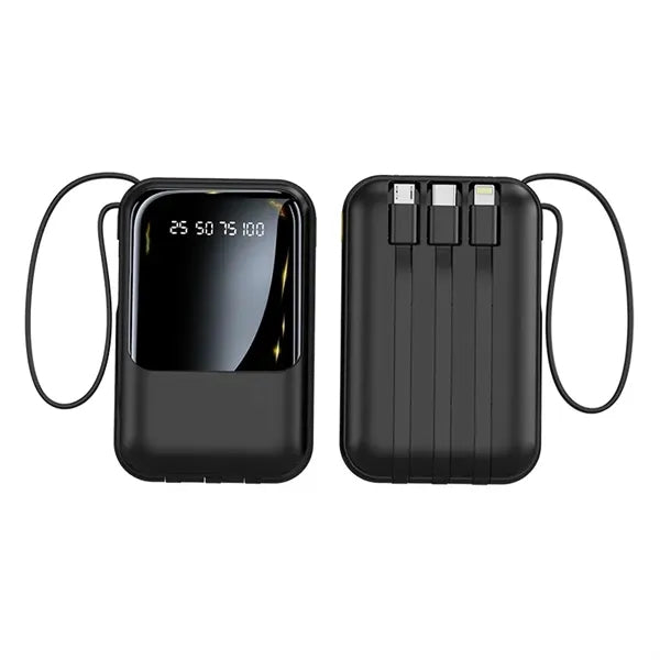 Portable Charger With Built In Cable