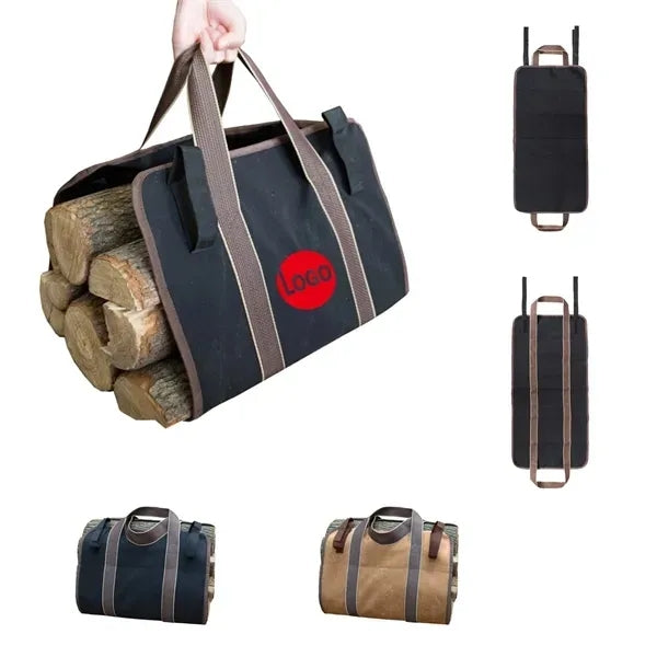 Waxed Canvas Firewood Bag