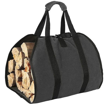 Waxed Canvas Firewood Bag