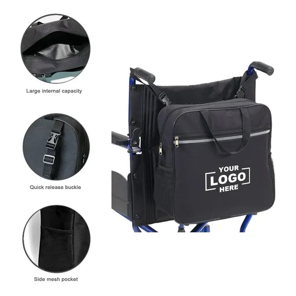 Wheelchair Backpack Storage Bag With Reflective Stripe