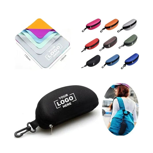 Portable Lightweight Sunglasses Case with Cleaning Cloth
