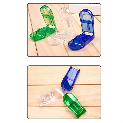 Pill Cutter Splitter Holder with Keychain