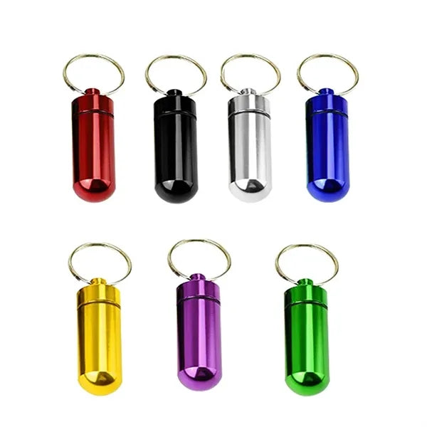 Pill Cutter Splitter Holder with Keychain