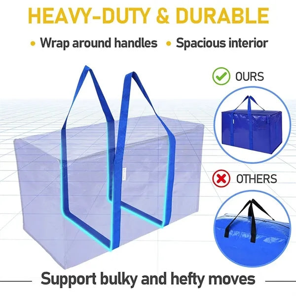 Extra Large Moving Bags with Zippers And Carrying Handles