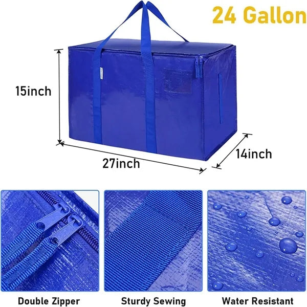 Extra Large Moving Bags with Zippers And Carrying Handles