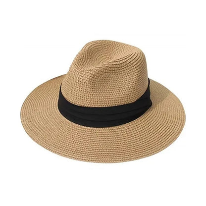 Women's Wide Brim Straw Panama Hat - UPF 50+