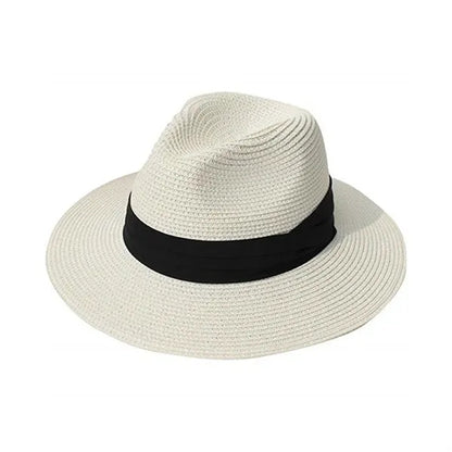 Women's Wide Brim Straw Panama Hat - UPF 50+