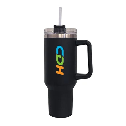 40 oz. Stainless Vacuum Insulated Mug w/ Handle, Lid & Straw