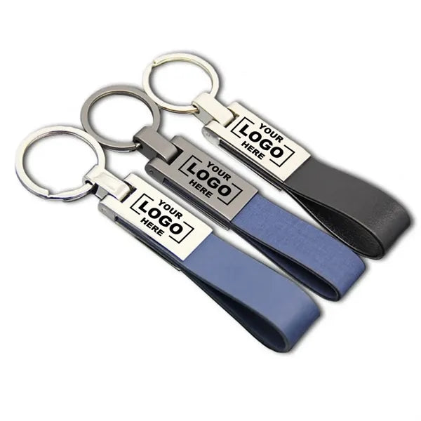 Leather And Silver Keyring