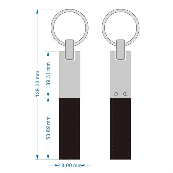 Leather And Silver Keyring