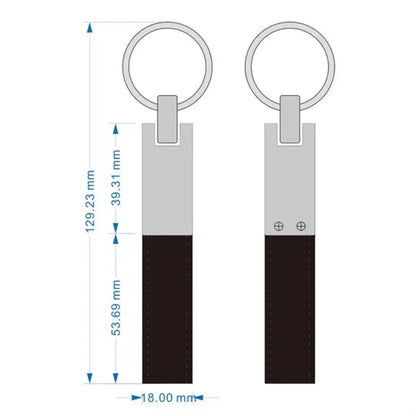 Leather And Silver Keyring