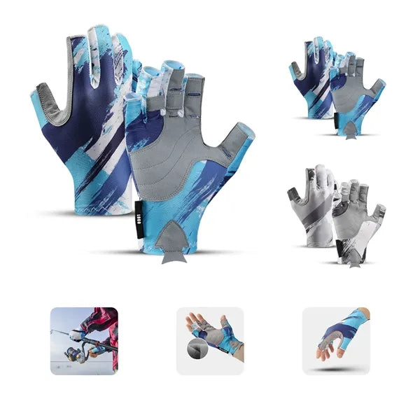 UPF 50+ Sun Protective Fishing Gloves