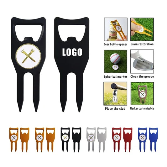 6-in-1 Golf Divot Tool with Bottle Opener