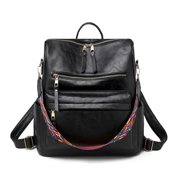 Women's Fashion Leather Backpack Purse