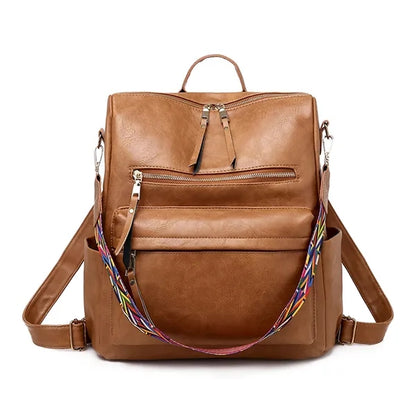 Women's Fashion Leather Backpack Purse