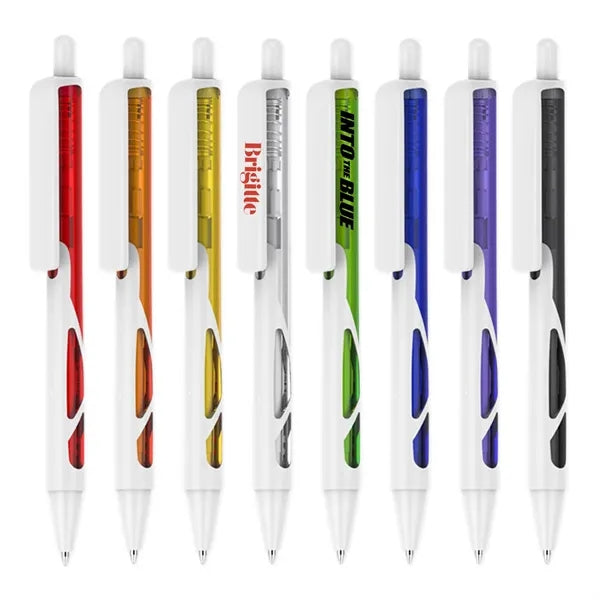 Translucent Barrel Click-Action Ballpoint Pen