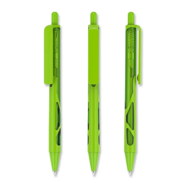 Translucent Barrel Click-Action Ballpoint Pen
