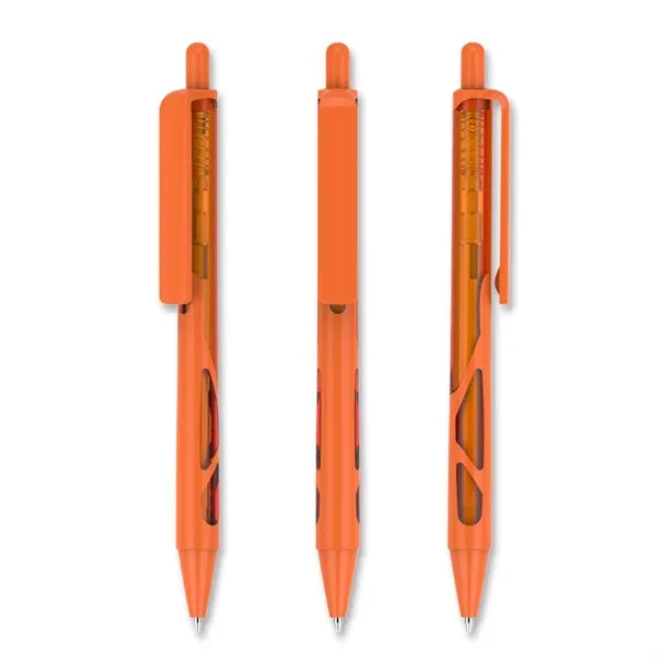 Translucent Barrel Click-Action Ballpoint Pen